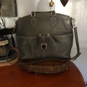 Dark gray Dooney and Bourke domed satchel